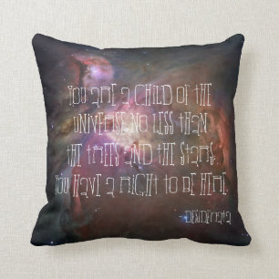 Almofada Dizer inspirado da nebulosa das citações do poem