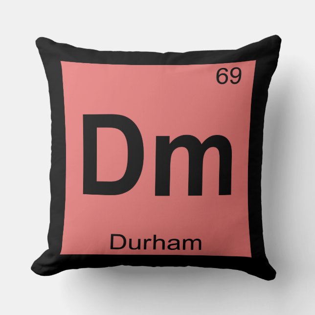 Almofada Dm - Durham Carolina do Norte Símbolo da Cidade da (Frente)