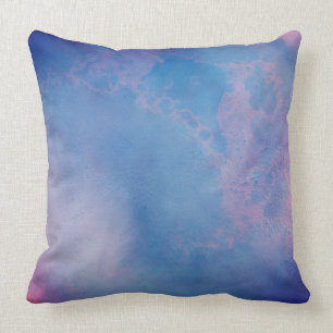 Almofada Do abstrato azul Frothy da magenta do *~* aguarela