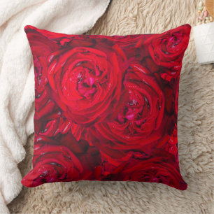 Almofada Do coração - rosas vermelhas para você! 
