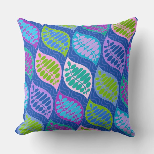 Almofada Do flutuador azul moderno do travesseiro afastado (Frente)