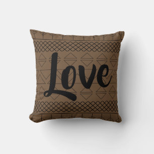 Almofada Do impressão asteca do teste padrão do amor
