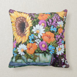 Almofada Do "travesseiro decorativo do buquê do balde
