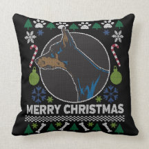 Doberman Pinscher Cachorro de Natal Feio