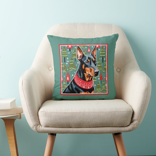 Almofada Doberman Pinscher Cute Sofa (Criador carregado)