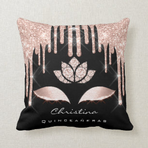 Almofada Doce 16o 15o Diamod cor-de-rosa nupcial de