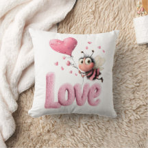 Doce Abelha Amor Corações Rosa