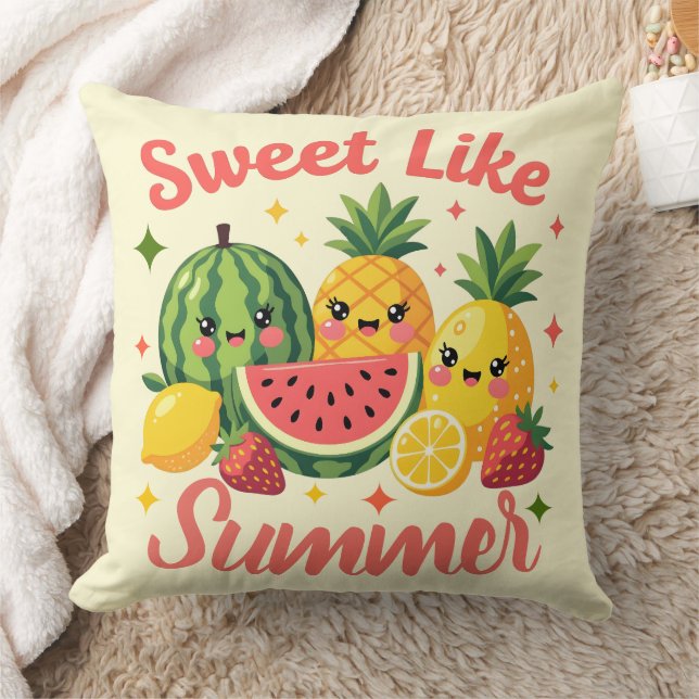 Almofada Doce Como Amigos de Frutas Cute de Verão (Cobertor)