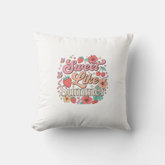 Almofada Doce Como o Verão – Adesivos de Frutas e Flores Fo