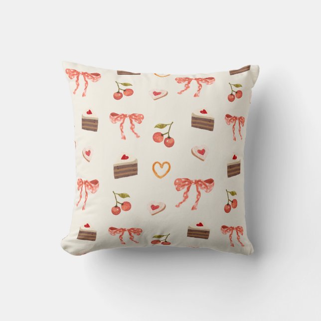 Almofada Doce Coquette Pattern Feminine Design (Frente)