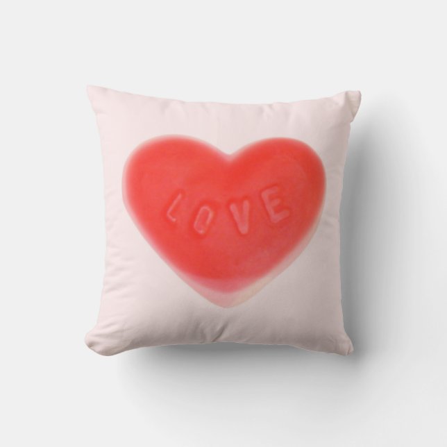 Almofada Doce Coração Rosa "Eu Amo-Te" travesseiro decorati (Frente)