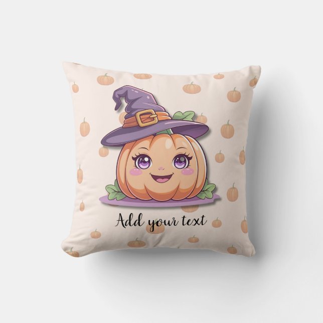 Almofada Doce Mágica de Abóbora - Travesseiro decorativo de (Frente)