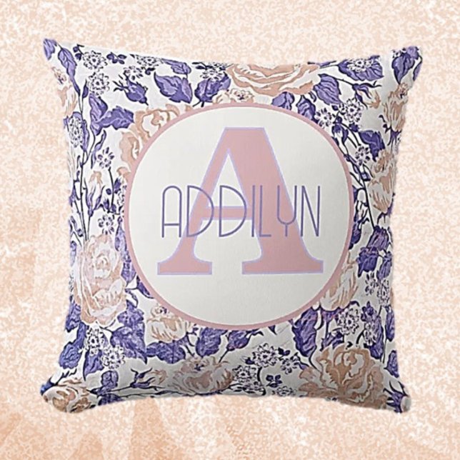 Almofada Doce menina travesseiro floral personalizado (Criador carregado)