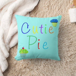Almofada Doce Menino Cutie Pie Cupcakes Azuis Amarelos