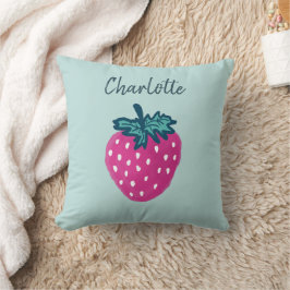 Almofada Doce Morango Fruta Nome Personalizado