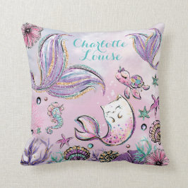 Almofada Doce Pequena Sereia Debaixo do Mar Garota