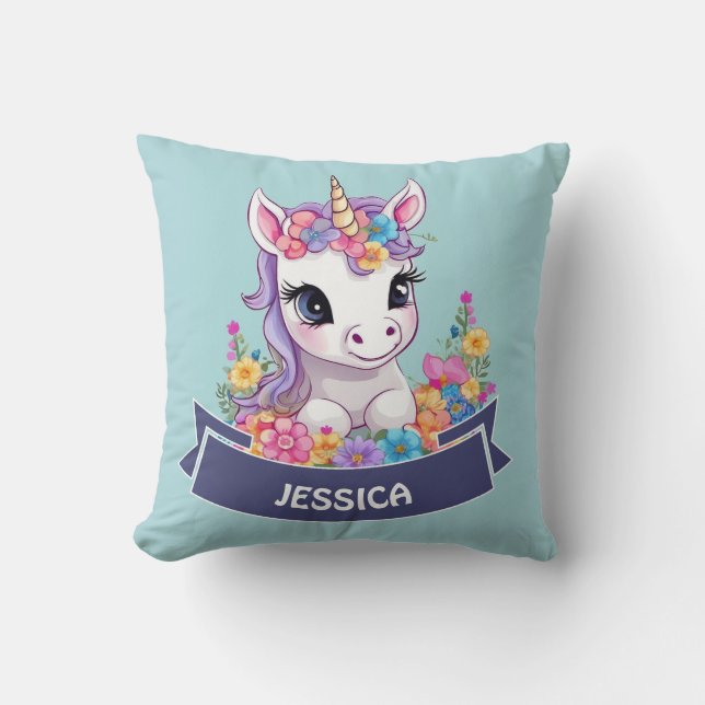 Almofada Doce Travesseiro decorativo Magical Baby Unicorn (Frente)