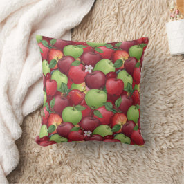 Almofada Doce Vermelho e Verde Crocante Manchas de Maçã