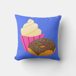Almofada Doces minimalistas - desenhos animados do cupcake