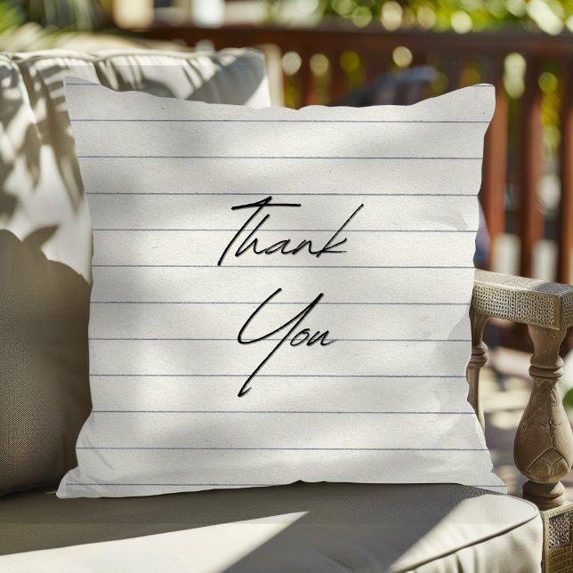 Almofada Documento Manuscrito Obrigado Links (Criador carregado)