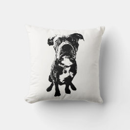 Almofada Dog Pose Pillow – Sitting Dog in Ink Style