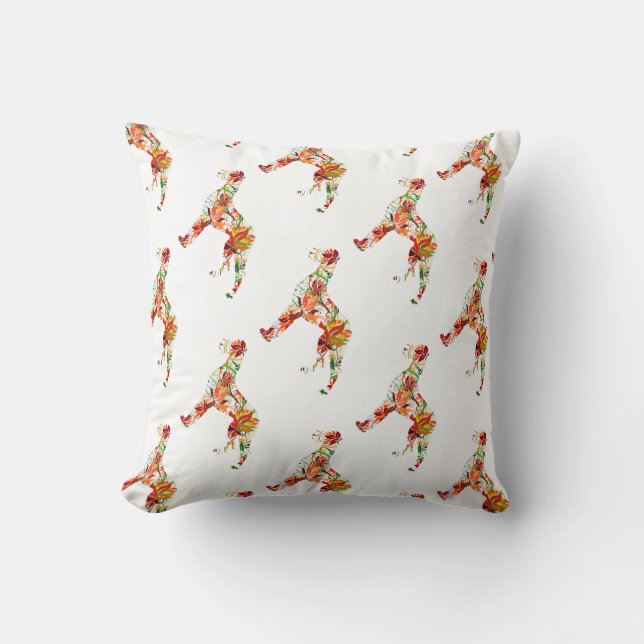 Almofada Dogue de flores outonais (Frente)