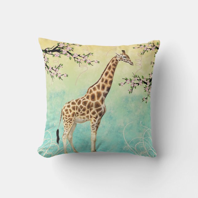 Almofada Dogwood do girafa (Frente)