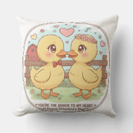 Almofada dois patos e amor, você é o grasnar do meu coração