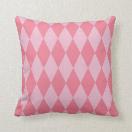 Almofada Dois tonificaram Harlequins cor-de-rosa