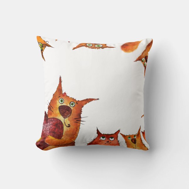 Almofada Domínio das caixas de lixo: Dicas para um gato lim (Frente)