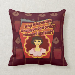 Almofada Dona de casa retro da microonda de Snarky