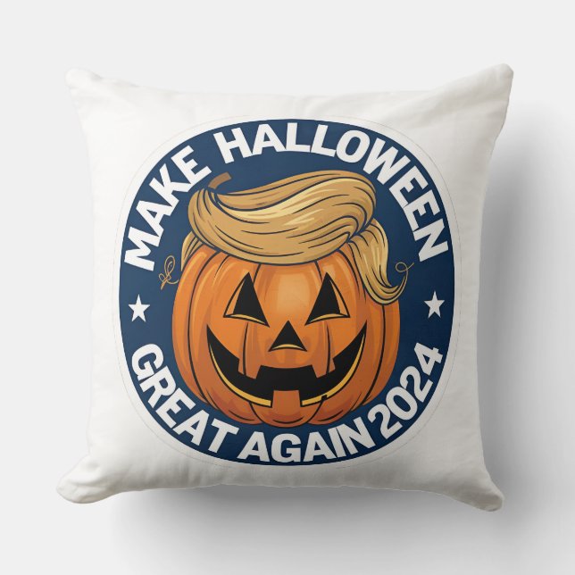 Almofada Donald Trump Halloween Pumpkin Travesseiro decorat (Frente)