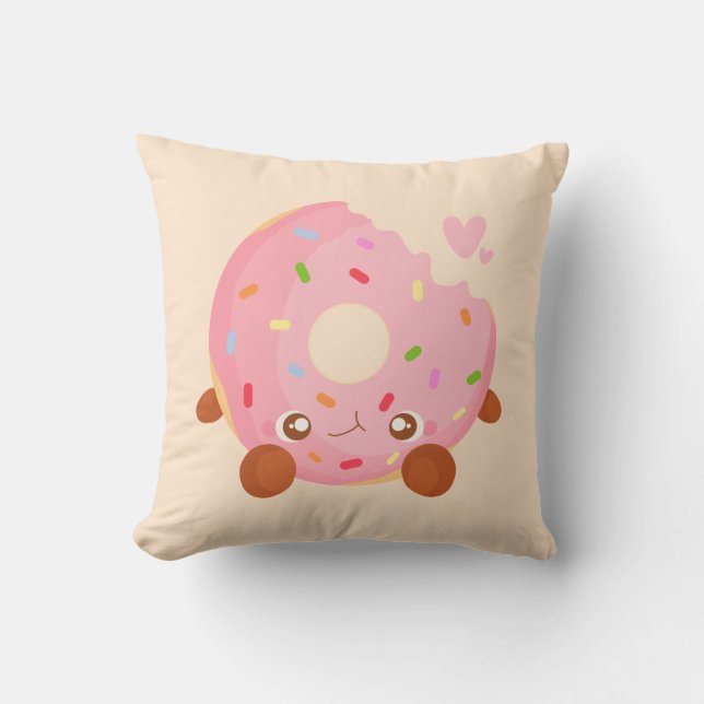 Almofada Donut Alegre Com Confeitos (Frente)