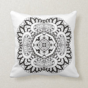 Almofada Doodle bonito do quadrado de Deco