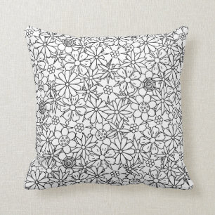 Almofada Doodle floral