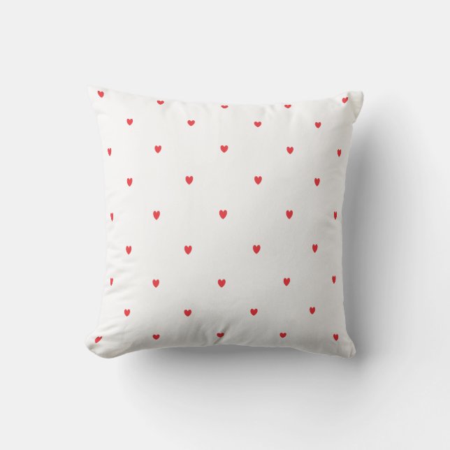 Almofada Doodle Heart Padrões Red White Gift (Frente)