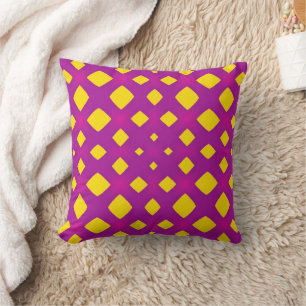 Almofada Dopamina Decoração Amarelo Roxo Padrão Abstrato