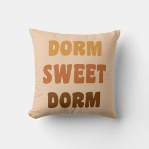 Almofada Dorm Sweet Dorm Brown Retro 70s Lettering