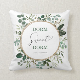 Almofada Dorm Sweet Dorm Modern Botanical Greeneric College