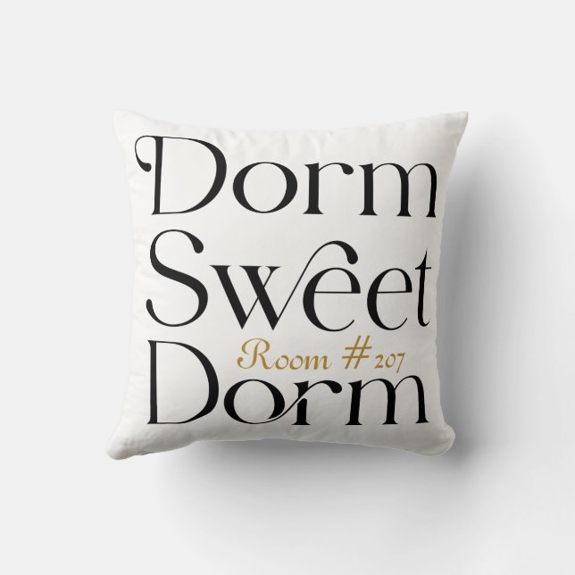 Almofada Dorm Sweet Dorm Room Número (Verso)