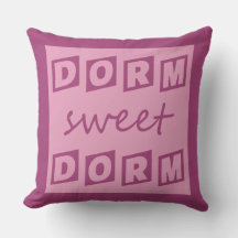 "Dorm Sweet Dorm" travesseiro decorativo reversíve