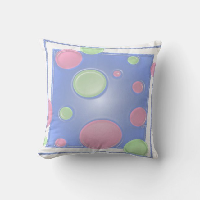 Almofada DOTS em azul (Frente)