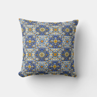 Almofada Double‑Sided Azulejo Cozy Pillow