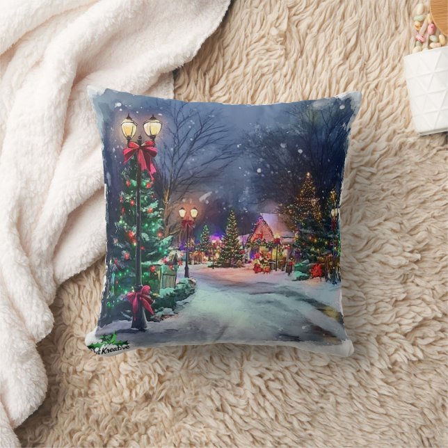 Almofada Double-Sided Winter Wonderland Throw Pillow (Cobertor)