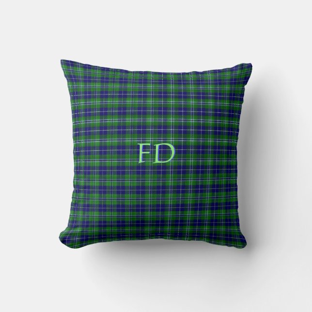 Almofada Douglas Oficial Tartan com monograma/nome (Frente)