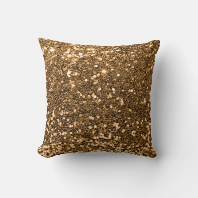 Almofada Dourada Glitter de Cobre (Frente)