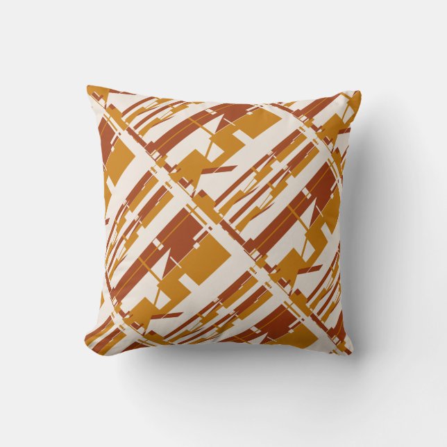 Almofada Dourada rosta bege sudoeste parece Azulejos grande (Frente)