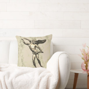 Almofada Dourado Angel Man com Asas em Marble