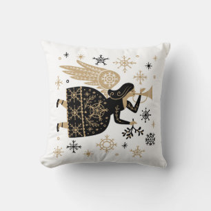 Almofada Dourado Angel Stars Natal Carol Folkart