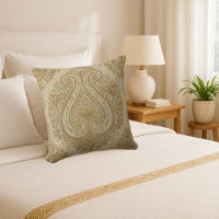 Dourado Antigo Ornado Paisley Luxo Herança Persa